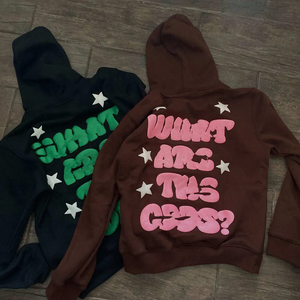 OEM Free Sample Unisex Blank 100% Polyester Sublimation Logo Custom Hoodie Screen Puff Print <b>Full</b> <b>Zip</b> up Crewneck <b>Sweatshirt</b> - Product Image 2