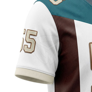 Maillot de football américain tendance pour hommes, tissu léger, design respirant, coupe confortable, idéal pour l'entraînement et les matchs - Product Image 6