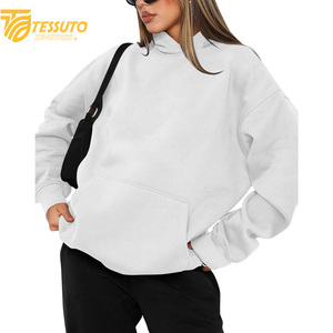 เสื้อครอปไซส์ใหญ่พิเศษสำหรับผู้หญิงเสื้อมีฮู้ดแฟชั่นผ้าฝ้าย100% สั้นโอเวอร์ไซส์สำหรับผู้หญิง - Product Image 2