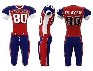 Uniformes de football américain de meilleure qualité avec logo personnalisé, respirants, imprimés techniques, ensembles de maillots cousus en gros - Product Image 4