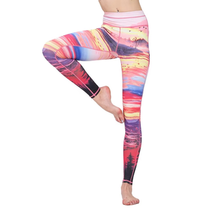 Poliéster Spandex Fitness Ropa Leggings Sublimación Imprimir Yoga Wear Gimnasio Leggings Yoga Deportes Pantalones - Product Image 5