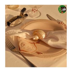 Anneaux de serviette en coquillages naturels pour la mise en place de table de style côtier Mariage, Anneaux de serviette en coquillages Finition polie pour banquets de luxe - Product Image 5