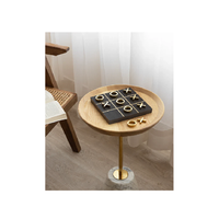 Jeu de société de table en marbre Tic Tac Toe Domino Set Tumbling Tower Solitaire Marble Brain Teaser Game set