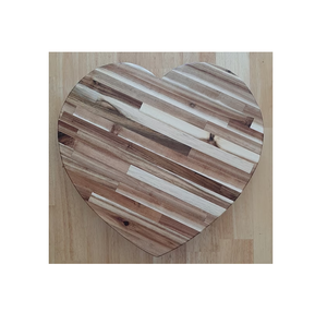 Homestyle Wooden Lazy Susan Turntable Heart Shape India Handicraft Snack Serving Tray Hand Tools for <b>Rotating</b> <b>Storage</b> - Product Image 1