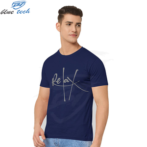 Camiseta con estampado de logotipo personalizado 95% algodón 5% spandex gimnasio entrenamiento físico liso hombres camiseta manga corta Camisetas casuales para hombres - Product Image 5