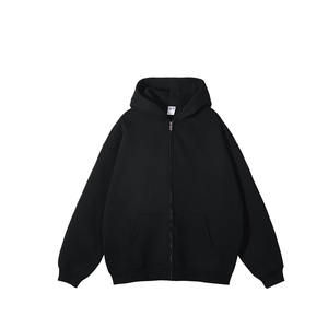 Sudadera con capucha con logotipo personalizado más vendida, sudadera lisa de gran tamaño gruesa 400GSM, sudadera con capucha y cremallera con el mejor logotipo de diamantes de imitación - Product Image 6