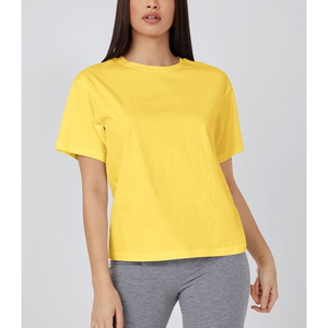 Logotipo personalizado de alta calidad 200 GSM peso pesado 100% algodón hombro caído camisetas de talla grande de gran tamaño para mujeres - Product Image 3