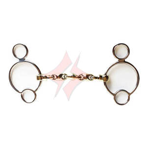 Premium Custom Made Horse Equine 3 Ring Dutch Gag Waterford Horse Bit de acero inoxidable de alta calidad Western Dutch Gag Breeches - Product Image 6