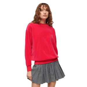 Sweatshirts uni et lourds en coton molletonné pour femme, couleur personnalisée, coupe ajustée, vente en gros au prix d'usine, nouvelle arrivage - Product Image 2