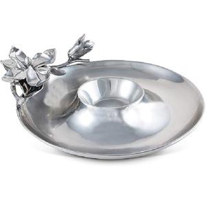 New Hot Sale Designed Metal Round Shaped Platter With Handle <b>Home</b> <b>Essential</b> Dining Table Indoor Parties Decorative Food Dish - Product Image 5