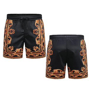 Pantalones Cortos Deportivos de Punto para Hombre, Color Azul y Negro, Cintura Media, Cordón Ajustable, Secado Rápido, con Bolsillos Laterales, Corte Atlético Informal - Product Image 4