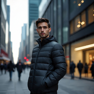 Chaqueta acolchada para hombre, cálido y cómodo Abrigo acolchado, chaqueta gruesa de plumón, chaquetas acolchadas ligeras transpirables para hombre - Product Image 4