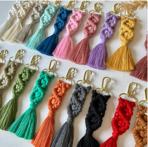 Porte-clés macramé Boho, breloque sac - Product Image 3