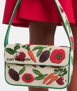 Bolsos de Hombro de Verano con Cuentas Hechos a Mano, Estilo Staud Dupe India Glow, Bolsos de Hombro de Verano con Cuentas Hechos a Mano, Estilo Staud Dupe Indio - Product Image 2