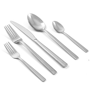 Ensemble de couverts en métal de style vintage avec manche simple, plaqué argent, pour la maison et l'hôtel, vaisselle de table, ensembles de couverts - Product Image 6