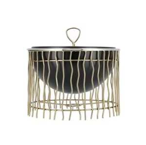 Stylish White Coated <b>Wire</b> Steel Casserole with Lid for Food Warmer Serving Solution for Buffet Catering Tealight Heat Source - Product Image 2