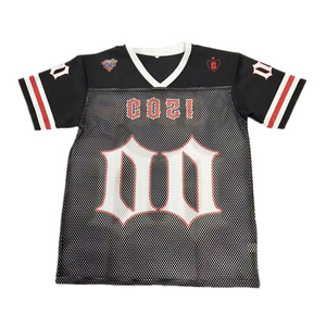 Venta al por mayor de uniformes de fútbol americano personalizados, sublimación, estilo de tendencia, aparejos, sarga, camisetas de fútbol - Product Image 3