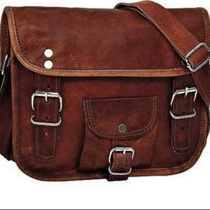 Dernier cri en cuir de chèvre véritable personnalisé sac à bandoulière style vintage mini selle d'épaule décontractée unisexe pour un usage quotidien - Product Image 1