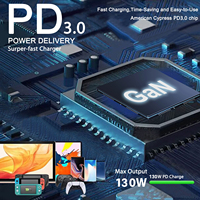 GaN Global Plug A100-C14 130W USB-C PD Adaptateur secteur PD3.0 Chargeur USB-C Alimentation pour Dell.