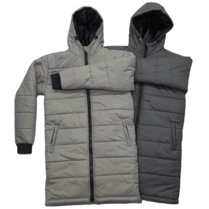 Chaqueta Acolchada Larga Negra de Alta Calidad para Hombre, Chaqueta Cortavientos de Invierno con Capucha para Hombre - Product Image 1