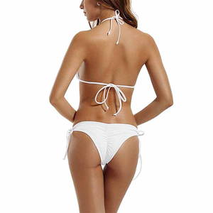 Conjunto de Bikini de patrón sólido para mujer, Micro traje de baño con estampado personalizado, traje de baño de dos piezas para ropa de playa de verano 2026 - Product Image 2