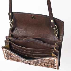 Genuine Leather Custom <b>Fringe</b> Hand Tooled Bohemian Autumn Handmade Handcrafted Purse Southern Western Trending Bags for Women - Product Image 5
