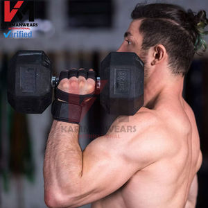 Guantes de Levantamiento de Pesas de Cuero Vacuno Premium, Protección de Cuatro Dedos en la Palma, Agarre Antideslizante, Guantes de Gimnasio Resistentes al Desgaste para Fisicoculturismo - Product Image 2