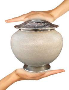 <b>Candle</b> Cremation Urn for Human Ashes - <b>Large</b> Pearl <b>White</b> <b>Candle</b> Urn - Decorative Urn for Ashes Display at Home - Beautiful - Product Image 2