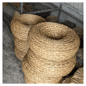 Water Hyacinth Cushion <b>Pad</b> Handwoven hyacinth with foam filling for floor seating stool cover and home decor Vietnam - Product Image 1