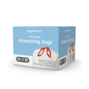 Sacs poubelles de cuisine à cordon de serrage de 13 gallons, qualité supérieure, robustes, qualité export, vente en gros - Product Image 1