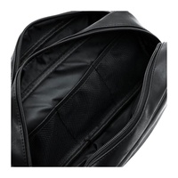 Trousse de toilette noire à double fermeture à glissière pour hommes Trousse de toilette de voyage en cuir Dopp Kit Shaving Bag Cadeaux pour hommes Vente en gros