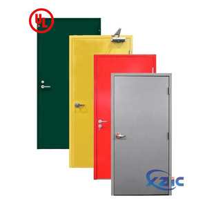 Puerta de metal hueca personalizada con certificación UL de 1 a 3 horas, puerta cortafuego UL, Marco <span class=keywords><strong>HM</strong></span>, puertas comerciales - Product Image 2