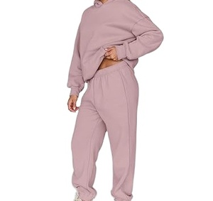 Chándal con capucha de Invierno para mujer, conjuntos de lana personalizados con patrón impreso, pantalones de chándal rojos ligeros transpirables - Product Image 5