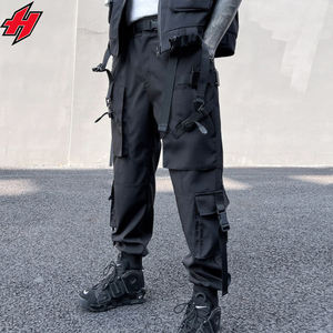 Cyberpunk Multi-Pocket Cargo Pantalon Hommes Harajuku Hip Hop Streetwear Joggers B.L.P-04.V2/ROUGE Ninja Tech Wear Design pour les États-Unis - Product Image 5