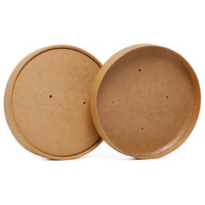 กล่องซุปกระดาษคราฟท์แบบใช้แล้วทิ้งพร้อมฝาปิดสำหรับอาหารกลางวัน - Product Image 2