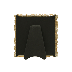 Cadre photo de luxe haut de gamme en alliage de zinc doré, rectangulaire 5"X5", écologique, motif papillon/fleur, cadeau Marufung - Product Image 2