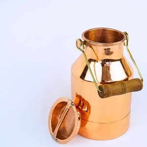 กล่องเก็บของทรงกระบอกทำจากทองแดงวินเทจของตกแต่งห้องครัวสไตล์คลาสสิกการจัดระเบียบบ้านที่ทันสมัยสำหรับเครื่องเทศโลหะสินค้าแห้งการตั้งแคมป์ - Product Image 1