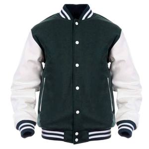 Chaqueta universitaria para hombre Baseball Club College School Jacket, chaqueta universitaria verde y gris para hombre y de alta calidad - Product Image 5