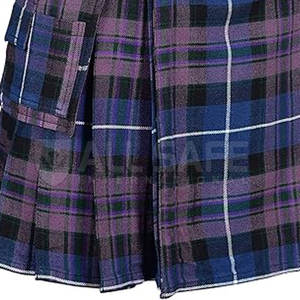 กระโปรงสั้นอเนกประสงค์สำหรับผู้ชายผ้าคอตตอนผสมกับผ้าตาหมากรุกปรับได้ดีไซน์มีหลายกระเป๋าและทนทาน - Product Image 6