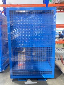 Jaula de Almacenamiento de Palets de Malla de Acero para Almacén Industrial, Contenedor de Carga Pesada con Recubrimiento en Polvo para Manejo de Materiales, OEM Vietnam - Product Image 3