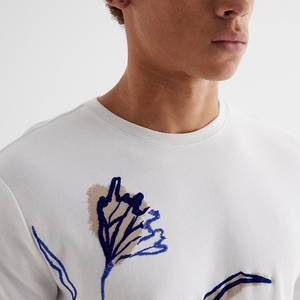 2025 dernier Style hommes décontracté sérigraphie T-Shirt séchage rapide à prix raisonnable solide motif Polyester/coton tricoté tissu - Product Image 3