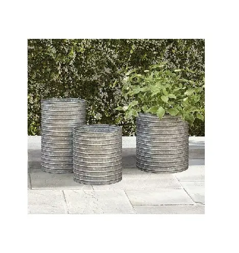 Galvanized Planter Pots Handmade Decorative Flower Planter Pots For Home Garden And Party Decoration Metal Planters