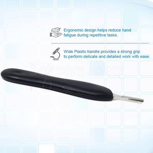 Poignée de scalpel BP avec corps en acier inoxydable pour une fixation sûre de la lame et des performances chirurgicales professionnelles - Product Image 4