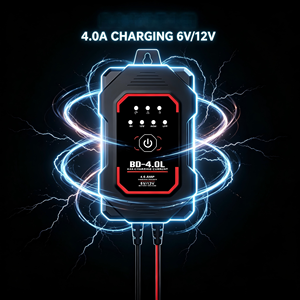 เครื่องทดสอบแบตเตอรี่รถยนต์ เครื่องชาร์จแบตเตอรี่รถยนต์ 6V/4A เครื่องมือซ่อมแซมแบบพัลส์อัตโนมัติ ชาร์จเร็ว แบตเตอรี่ตะกั่วกรด - Product Image 1