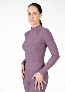 Camiseta de equitación atlética para mujer, transpirable, ligera, de tejido elástico que absorbe la humedad, camisa ecuestre de verano, servicio OEM - Product Image 5