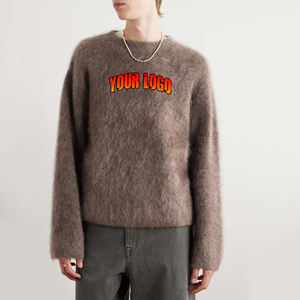 2026 vente chaude hiver tenue décontracté goutte épaule coton Jacquard col rond Logo personnalisé avant hommes chandails Anti-rétrécissement - Product Image 4