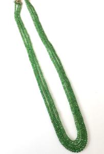 Collier de perles facettées en tsavorite, pierre précieuse naturelle, perles de tsavorite pour la fabrication de bijoux fins, collier de perles de pierres précieuses - Product Image 6