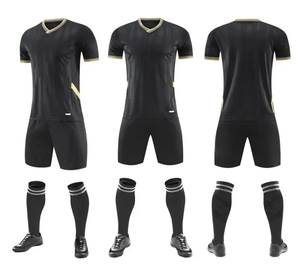 Ensemble d'uniformes de football à sublimation pour hommes, maillot et short de football à manches courtes en tissu extensible deux pièces - Product Image 6