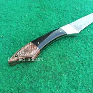 Cuchillo de deshuesar de filete de chef de Damasco hecho a mano con mango de madera, cuchillo de cocina personalizado con Funda de cuero y borde afilado - Product Image 4