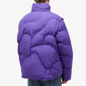Veste d'hiver matelassée pour homme à capuche légère et enduite Meilleure vente Prix confortable à porter Facilement lavable Pur coton - Product Image 2